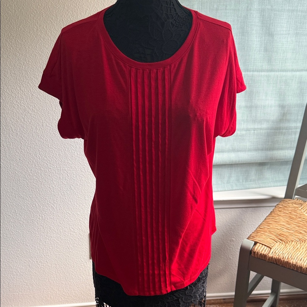 Liz Claiborne Red Short Sleeve Top